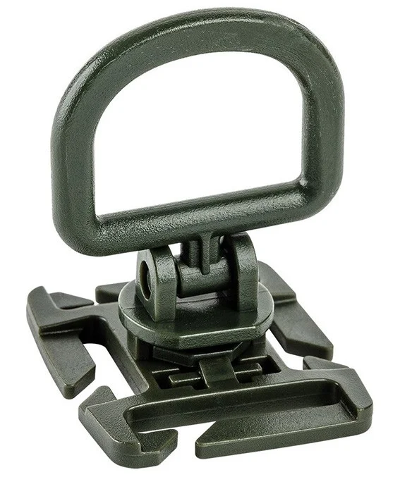 01.097304 – A10 EQUIPEMENT Point d’ancrage rotatif D-Ring M.O.L.L.E vert olive
