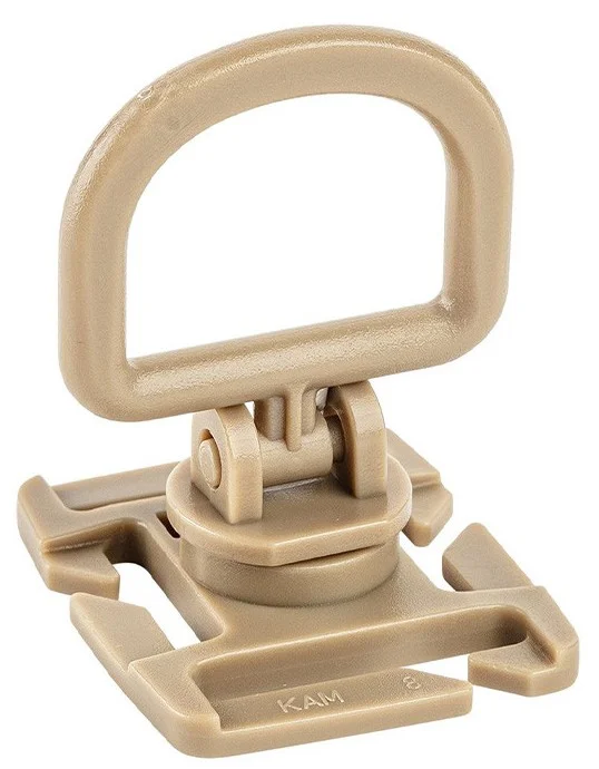 01.097305 – A10 EQUIPEMENT Point d&rsquo;ancrage rotatif D-Ring M.O.L.L.E TAN