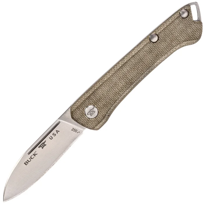 0250GRS-B – Buck Saunter Drop Point Micarta OD