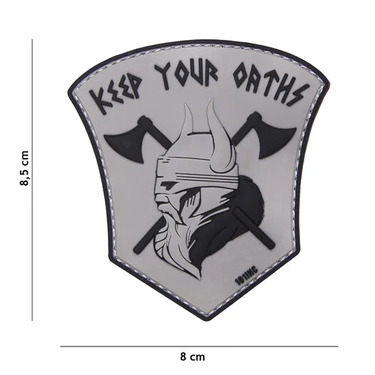 101 INC 3D PVC patch » Keep your oaths » gray