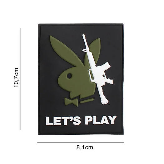 101 Inc 3D PVC Patch Playboy gun let&rsquo;s play #5117