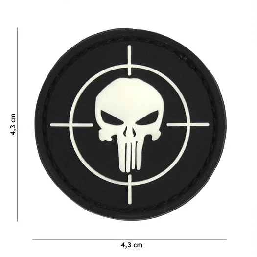 101 INC 3D PVC patch  » Punisher crosshairs  » black
