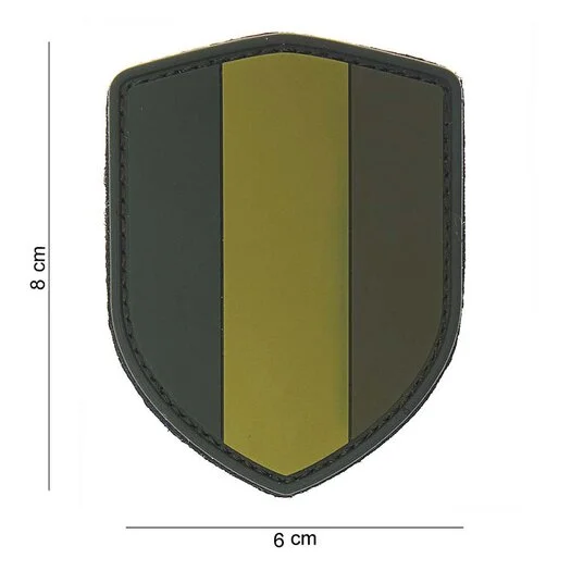 101 INC 3D PVC patch shield  » Belgium  » vert