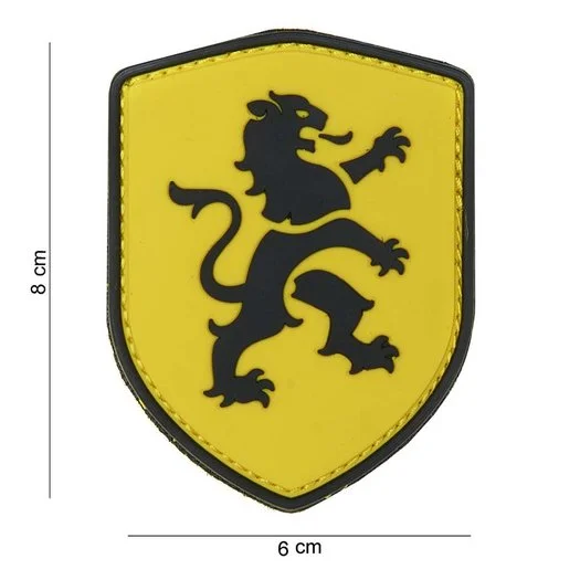 101 INC 3D PVC patch shield » Dutch Lion » yellow