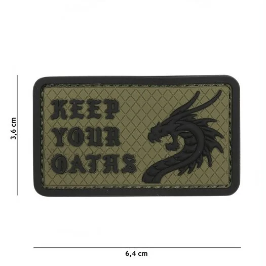 101 INC 3D PVC patch shield » Keep Your Oaths » vert