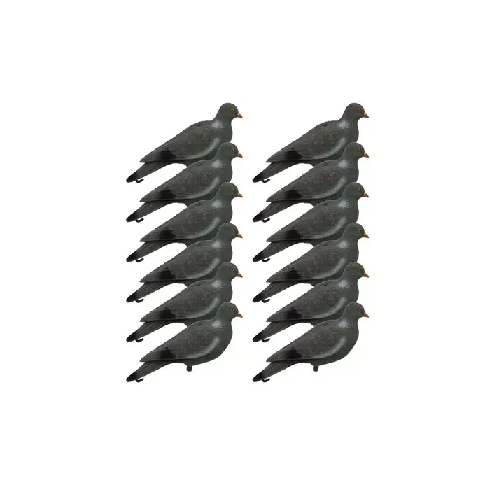 12 formes de pigeon floquée