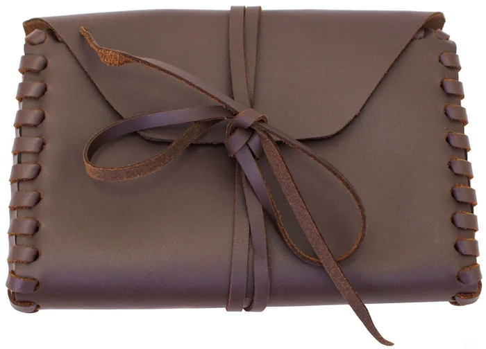 1609213001 – LARP Sac banane, lacé, en cuir marron