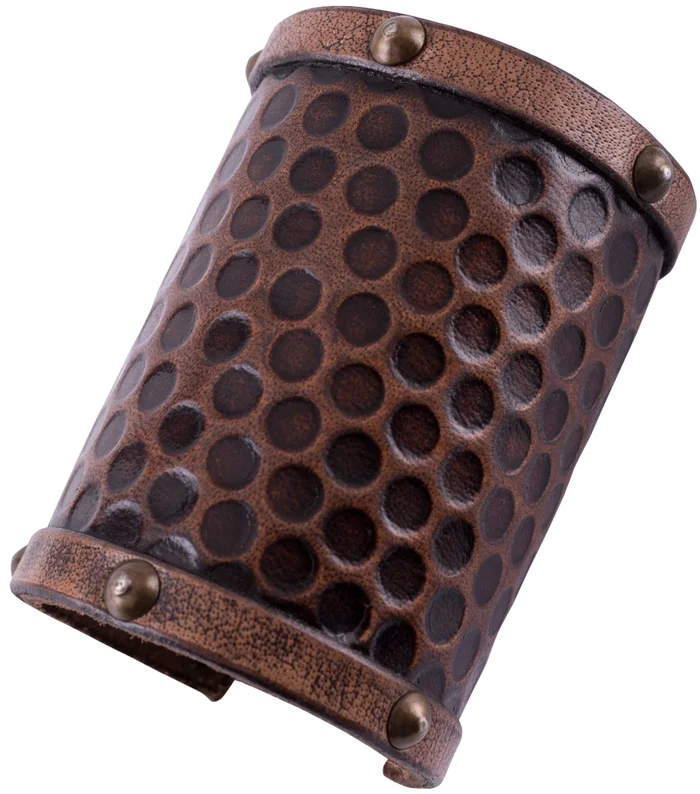 1616553201 – LARP 1 Protège-bras en cuir martelé Long 1 pièce