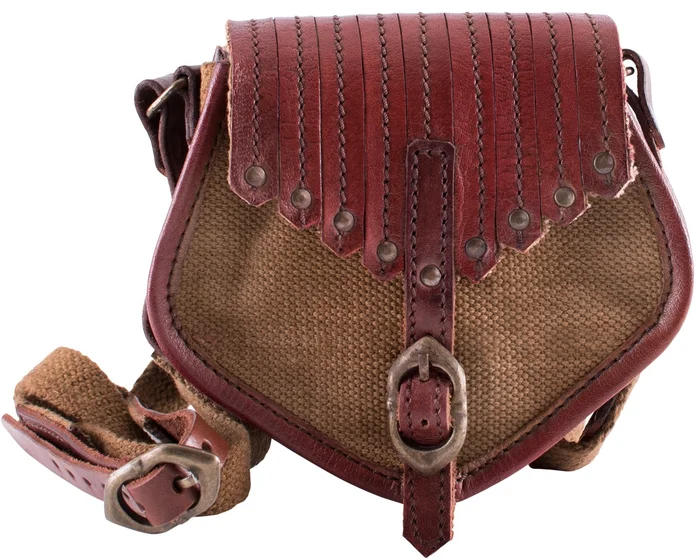 1616619500 – LARP Sac style viking, cuir et toile