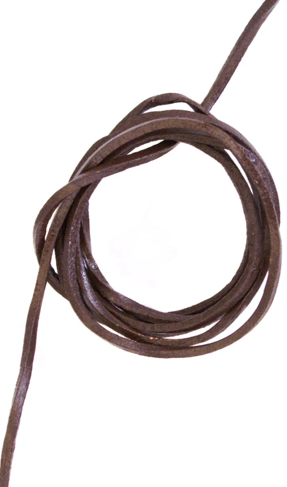 1626022100 – LARP Lanière en cuir, carrée brune, 100 cm