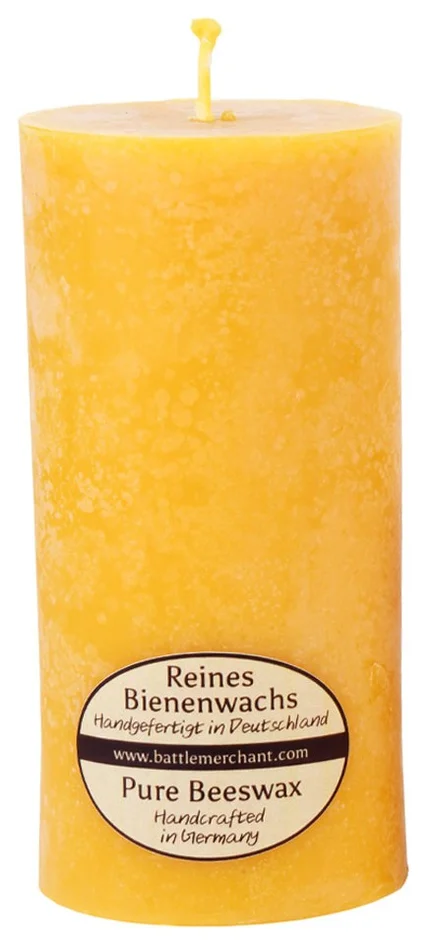 1903000005 – LARP Bougie Cire d’Abeille PURE Massive 13,5×6,5cm 40H