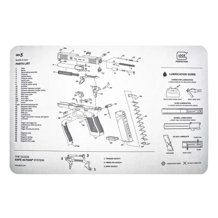 21-990062 – GLOCK Gen5 Maintenance Bench Mat