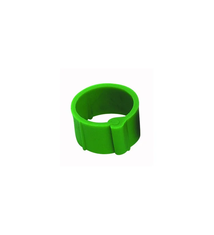 25 Bagues à clips Ø 12 mm Verte