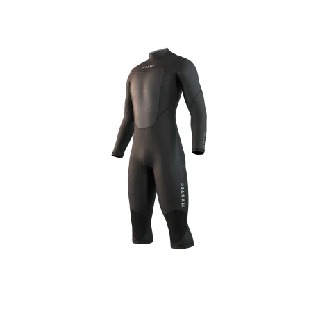 3 mmMystic Brand Combinaison LongArm ShortLeg 3/2 BZ Flatlock – Noir 2025
