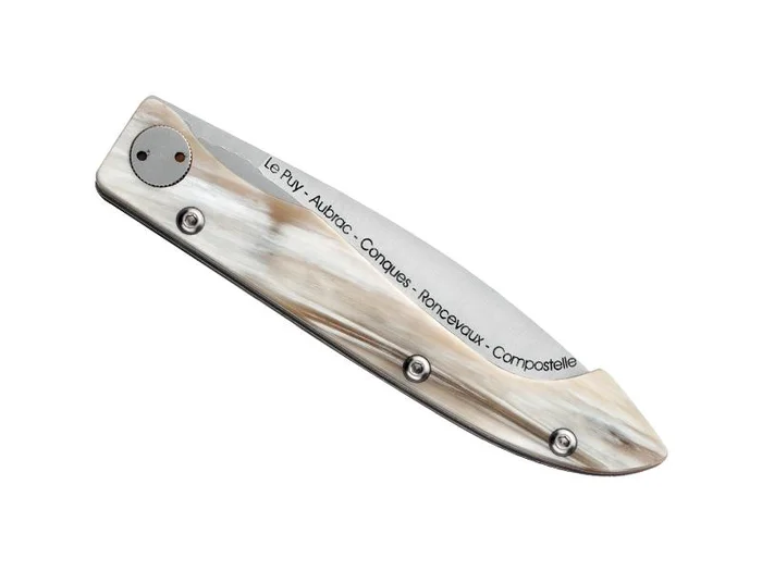 4916.CC DOZORME COMPOSTELLE VOIE DU PUY CORNE 12,5CM INOX