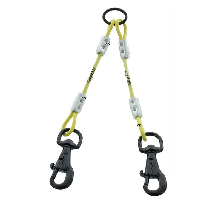 Accouple 2 Chiens Canihunt Câble Métallique Gainé 25CM Xtreme