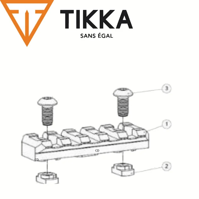 Adaptateur M-Lok Pour Bipied Pour Carabine Tikka T3x Tact A1