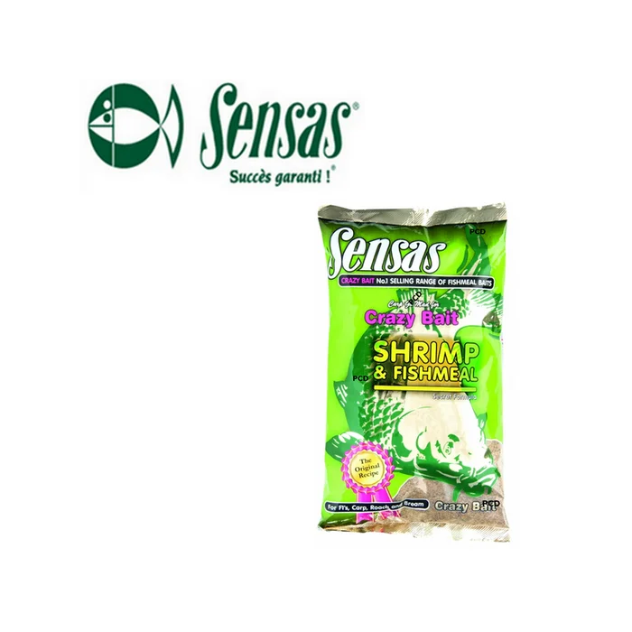 AMORCE CARPODROME SENSAS 3000 CRAZY BAIT SHRIMP & FISHMEAL 1KG