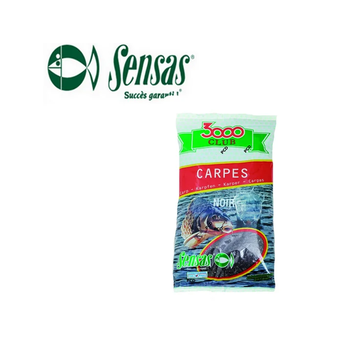 AMORCE SENSAS 3000 CLUB CARPES NOIRE 1KG