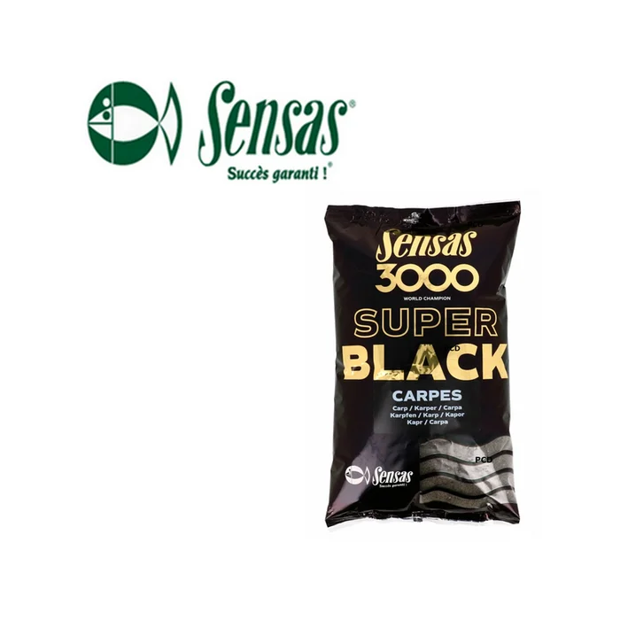 AMORCE SENSAS 3000 SUPER BLACK CARPES 1KG
