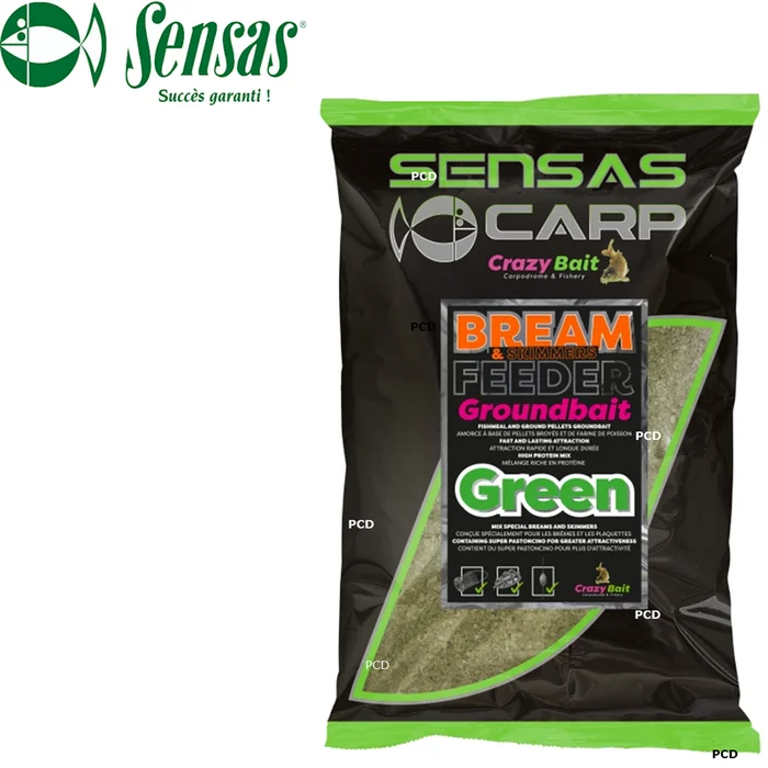 AMORCE SENSAS BIG BAG GROUNDBAIT UK BREAM FEEDER GREEN 2KG