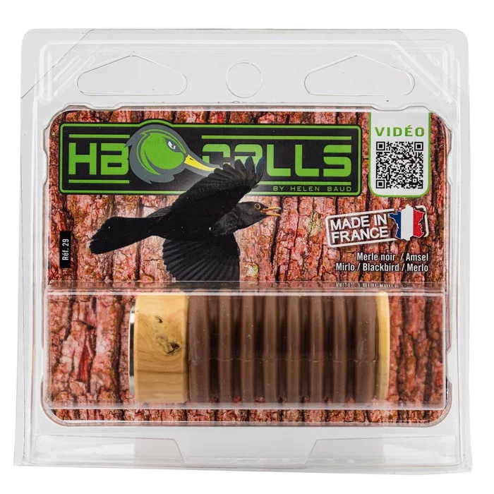 Appeau Merle Noir Helen Baud – Soufflet en Bois – Son Réaliste – Attirez Efficacement les Merles