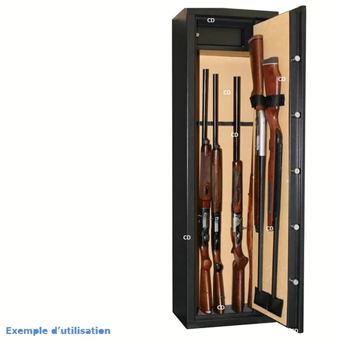 Armoire Infac Classic 10 Armes + Lunettes + Coffre Intérieur