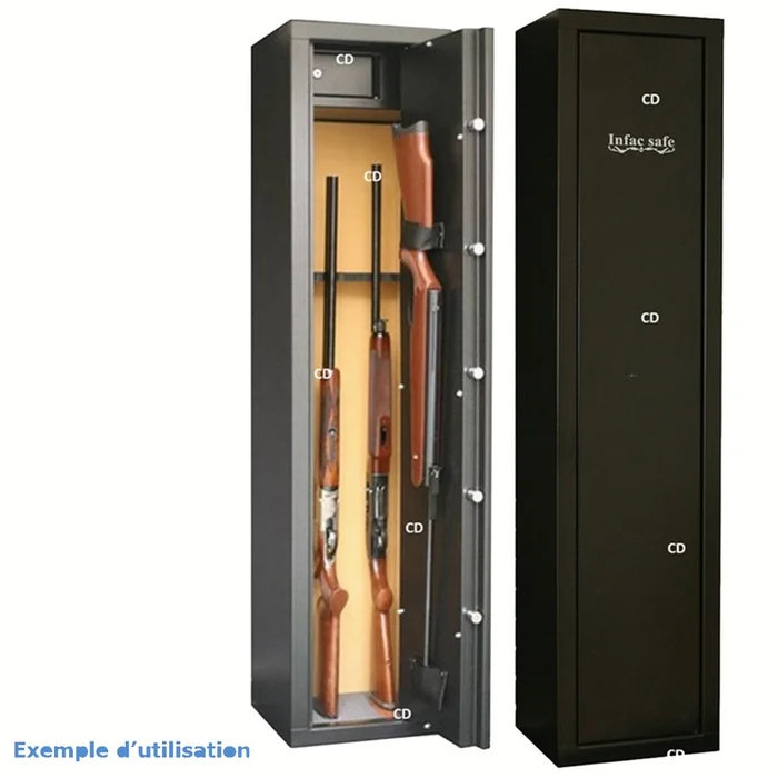 Armoire Infac Sentinel 7 Armes + Lunettes + Coffre Intérieur
