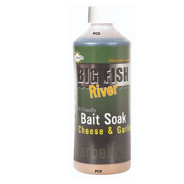 Attractant Liquide Dynamite Baits Big Fish River Cheese & Garlic Bait Soak 500ML