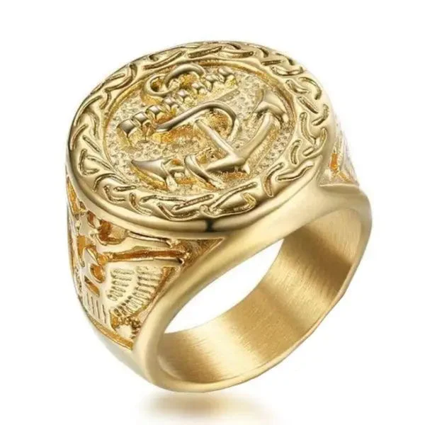 BAGUE MILITAIRE MARINE AMÉRICAINE (OR)