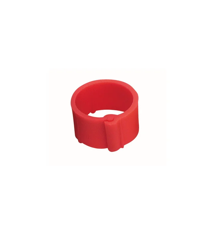 Bague rouge à clips 16 mm par 100
