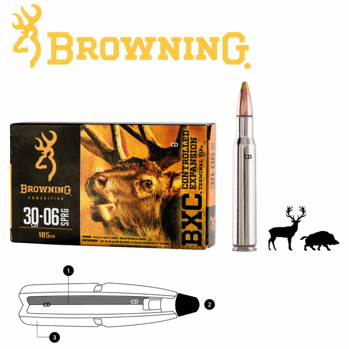 Balles Browning SPR BXC 7mm Rem Mag 155 Grains Par 20