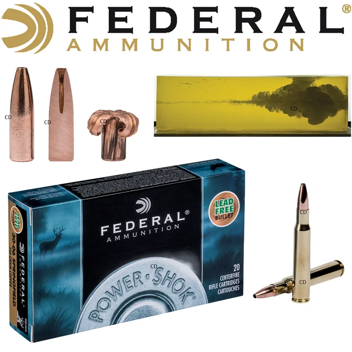 Balles Fédéral Copper HP Power Shok 308 Win 150 Grains Par 20
