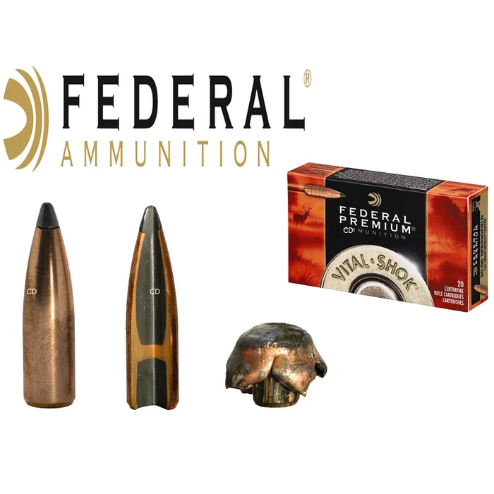 BALLES FEDERAL NOSLER PARTITION VITAL SHOK 300 HH Magnum 180 Grains PAR 20
