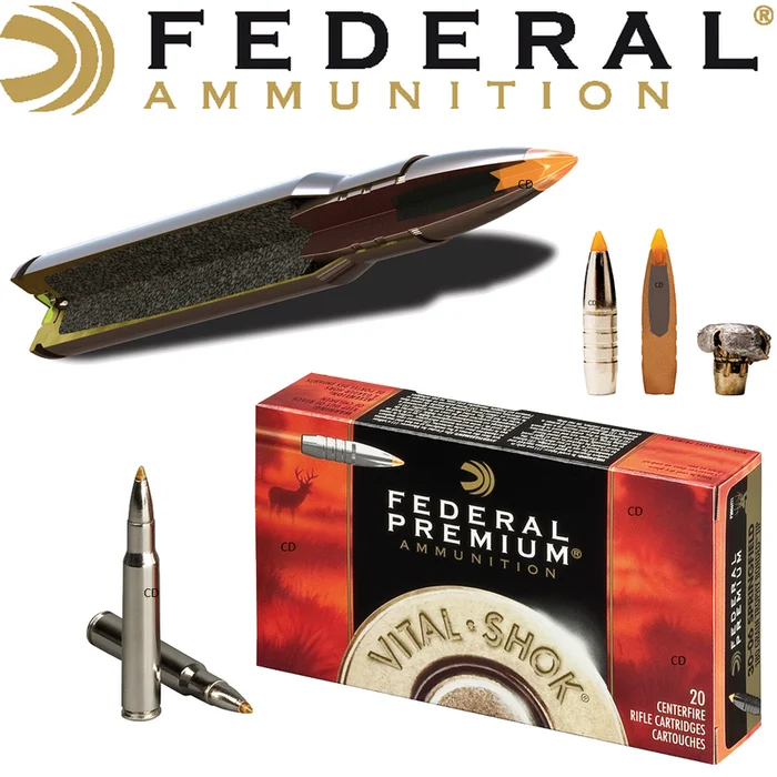 BALLES FEDERAL TROPHY BONDED TIP VITAL SHOK 270 WIN 140 Grains PAR 20