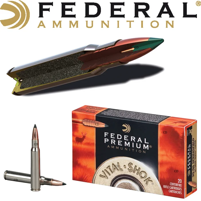 BALLES FEDERAL TROPHY COPPER VITAL SHOK 280 REM 140 Grains PAR 20