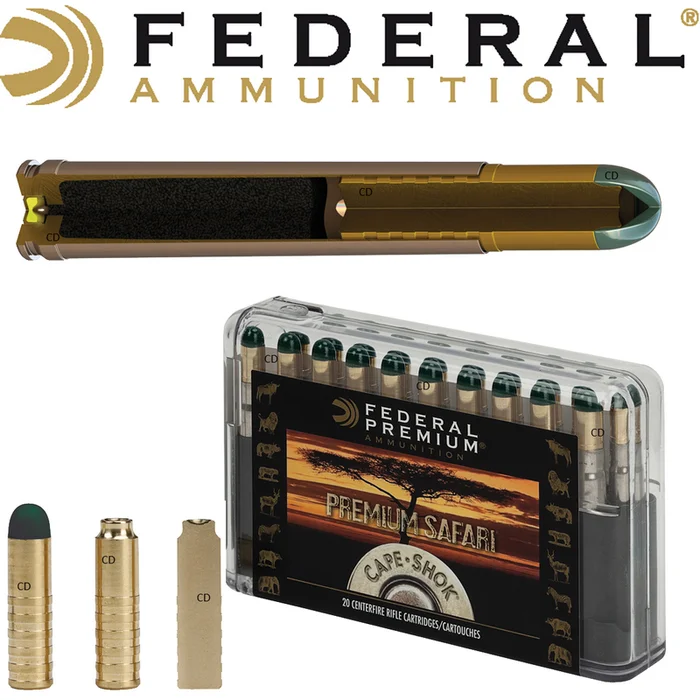 BALLES FEDERAL WOODLEIGH HYDRO SOLID CAPE SHOK 375H-H 300 Grains PAR 20