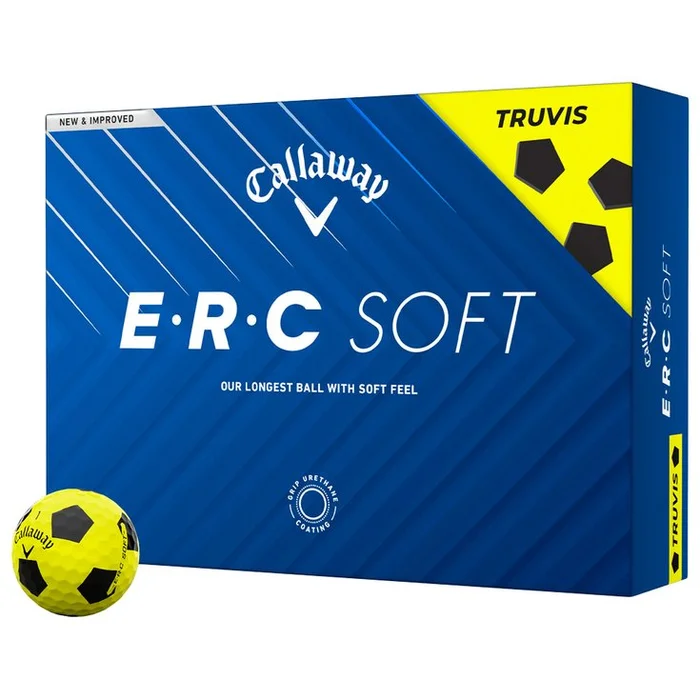 Balles neuves Callaway Golf ERC Soft Truvis Black Yellow