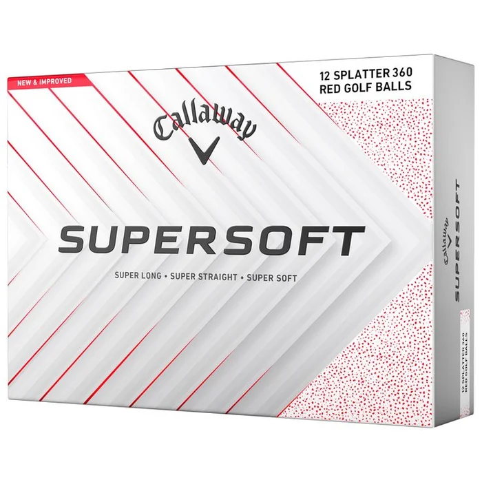 Balles neuves Callaway Golf Supersoft Red Splatter