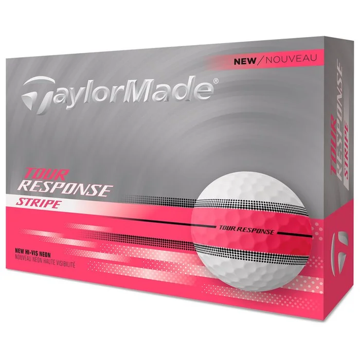 Balles neuves Taylormade Tour Response Stripe Neon Pink