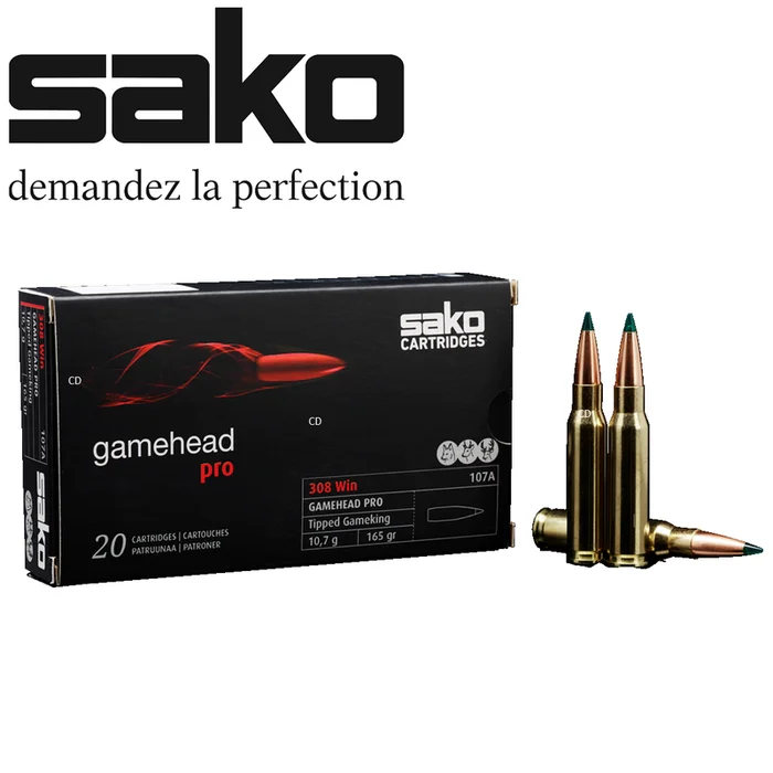Balles Sako Gamehead Pro 300WM 165 Grains Par 20
