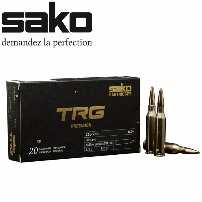 Balles Sako TRG Précision HPBT 260 Rem 136 Grains Par 20