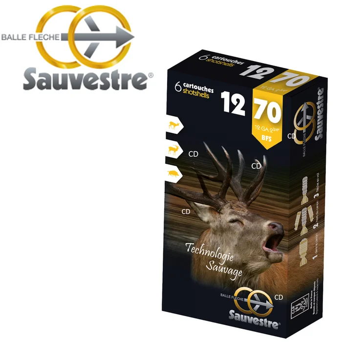 Balles Sauvestre BFS Gros Gibier 12 /70 Par 6