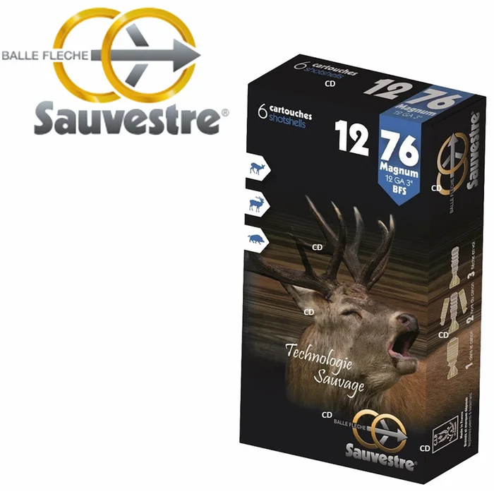 Balles Sauvestre BFS Gros Gibier 12 /76 Par 6