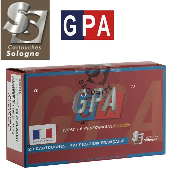 BALLES SOLOGNE GPA 30R BLASER 180 GRAINS PAR 20