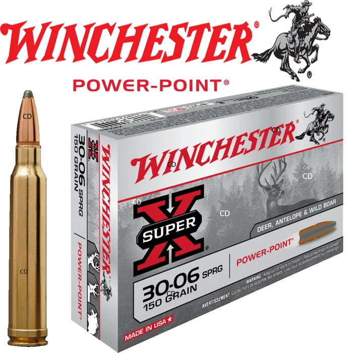 Balles Winchester Power Point 30-06 Sprg 150 Grains Par 20