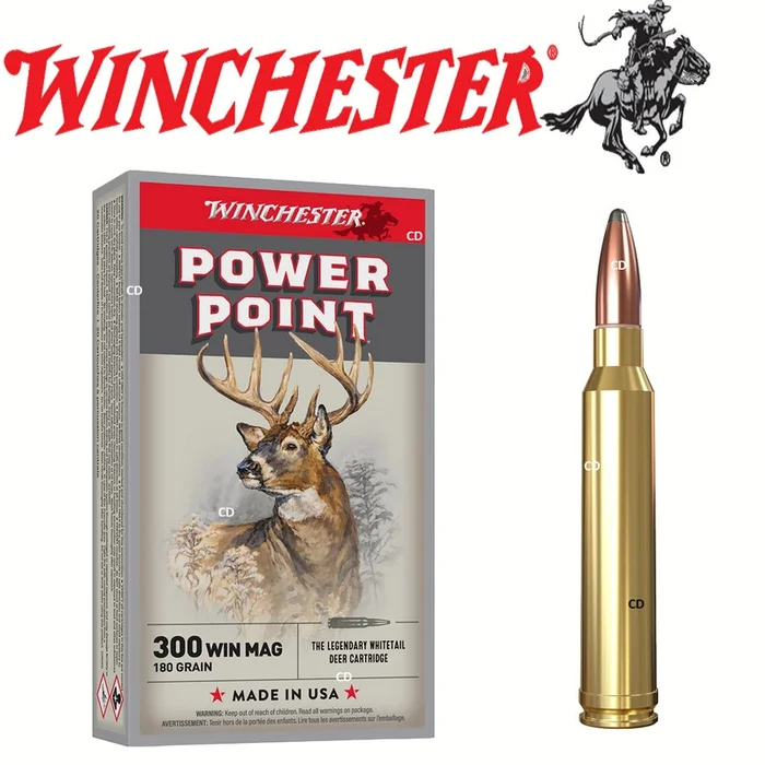 Balles Winchester Super X Power Point 300 Win Mag 180 Grains Par 20