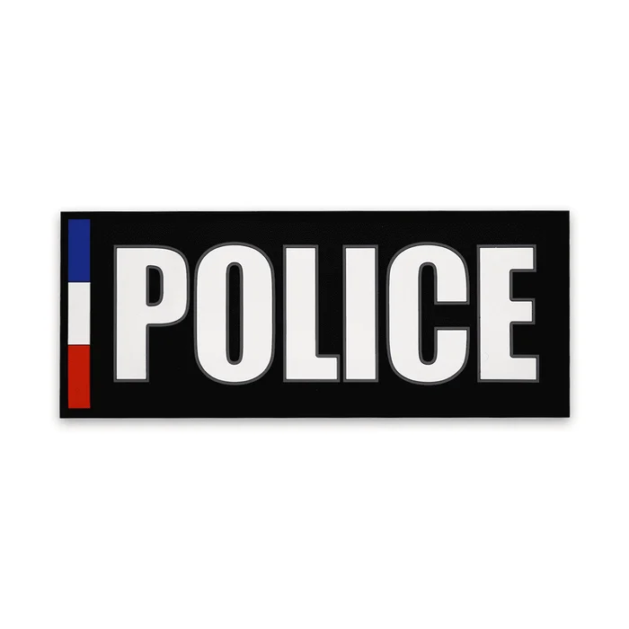 Bandeau dorsal Police PVC 25 x 10 cm