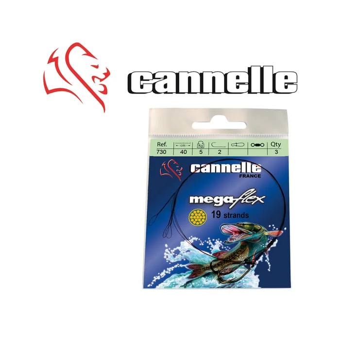 BAS DE LIGNE ACIER CANNELLE MEGAFLEX C731 40CM PAR 3
