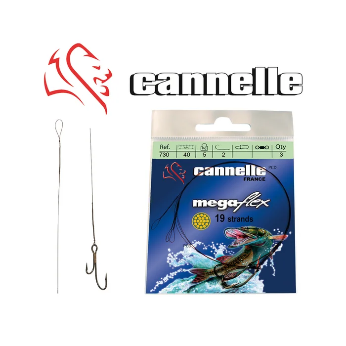 BAS DE LIGNE ACIER CANNELLE MEGAFLEX C732 40CM PAR 3 N°2 – 0.20MM